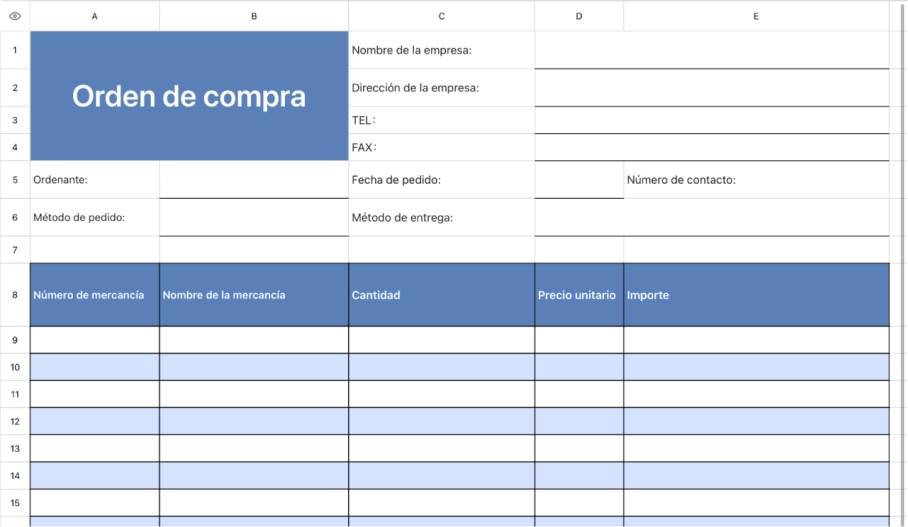 Orden de compra 2